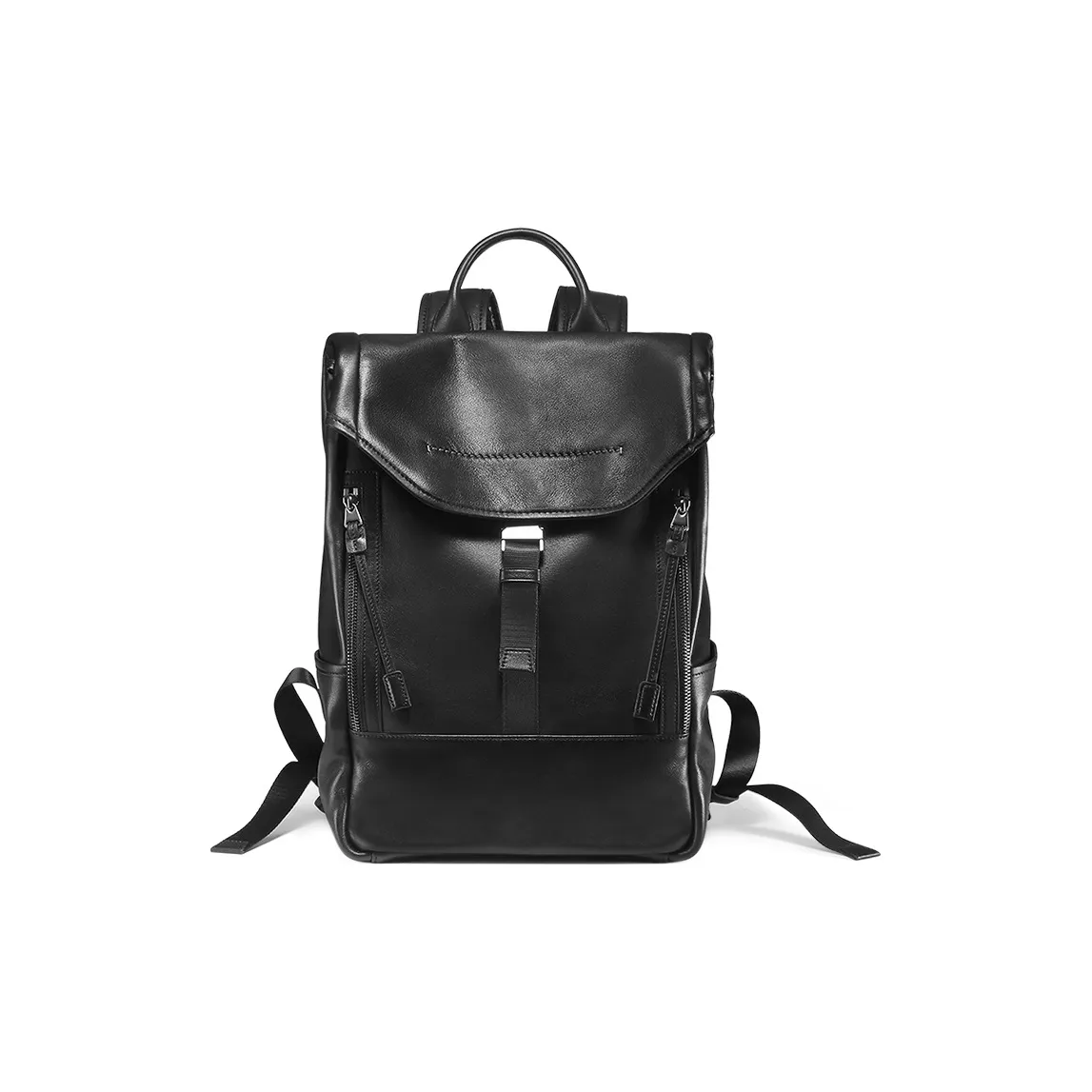 BVP Лицевая коровья кожа Повседневный 15 6 дюймов Ноутбук Сумка Рюкзак Маленький Унисекс Черный