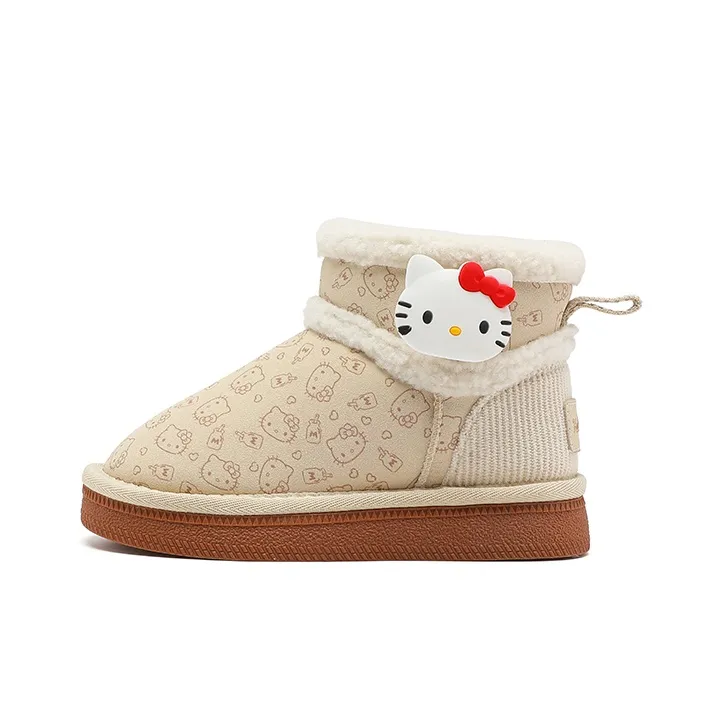 Санрио Hello Kitty Hello Kitty Устойчивый к истиранию Легкий Амортизация Термический Баланс Детские зимние сапоги Подростки