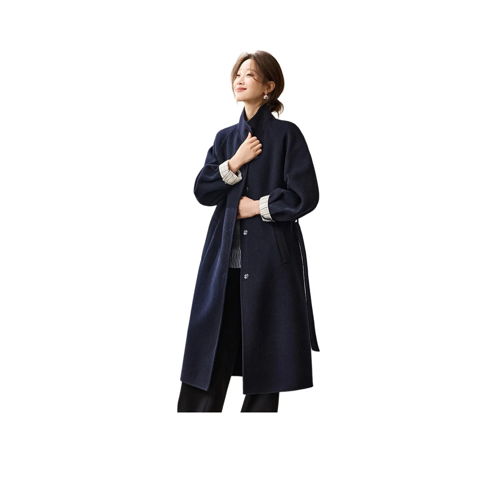 MOHANYIMEI Темно-синий женский пальто