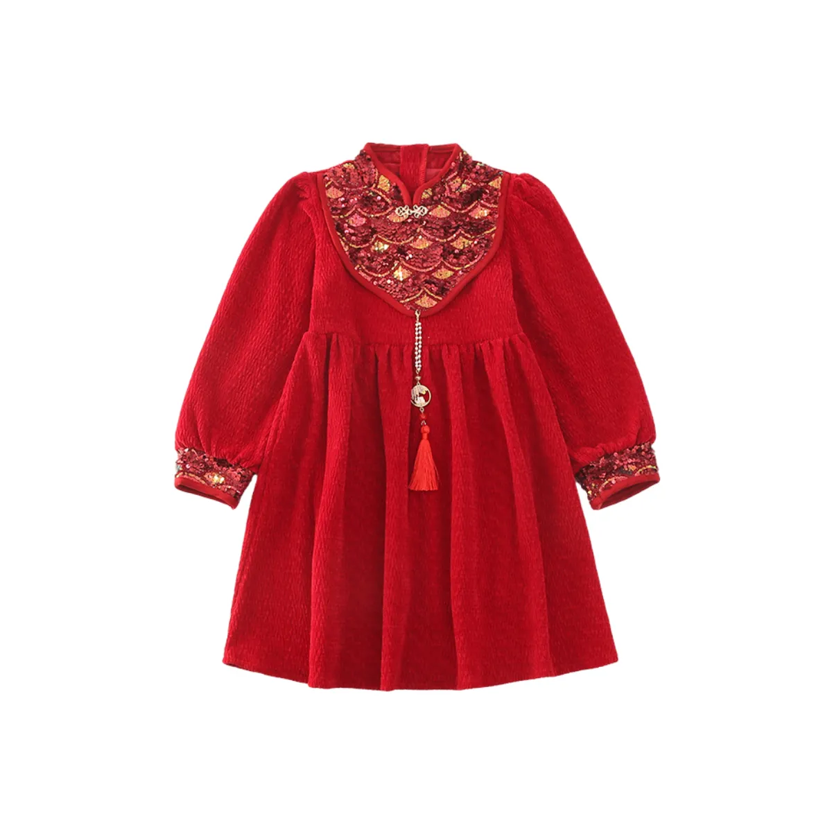 QIAONITONG Красные Платья для школьниц