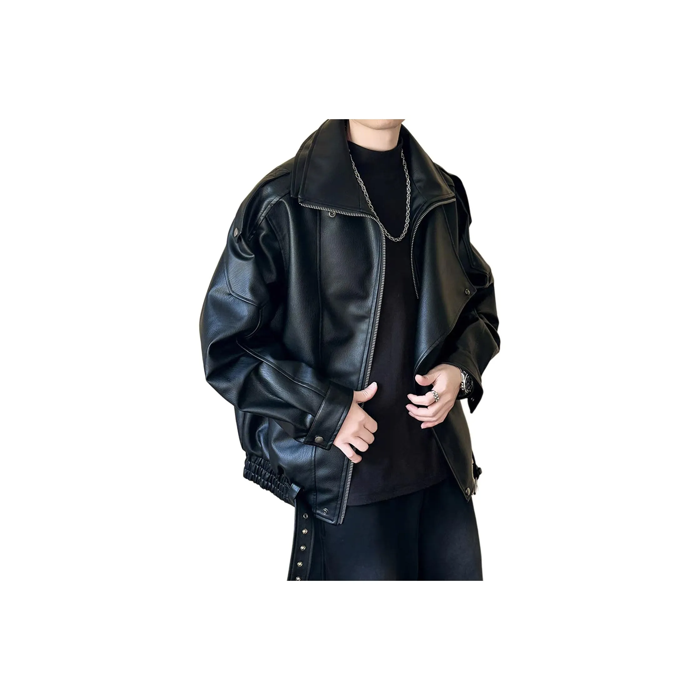 CTIDESTRAW Кожа Куртка Унисекс