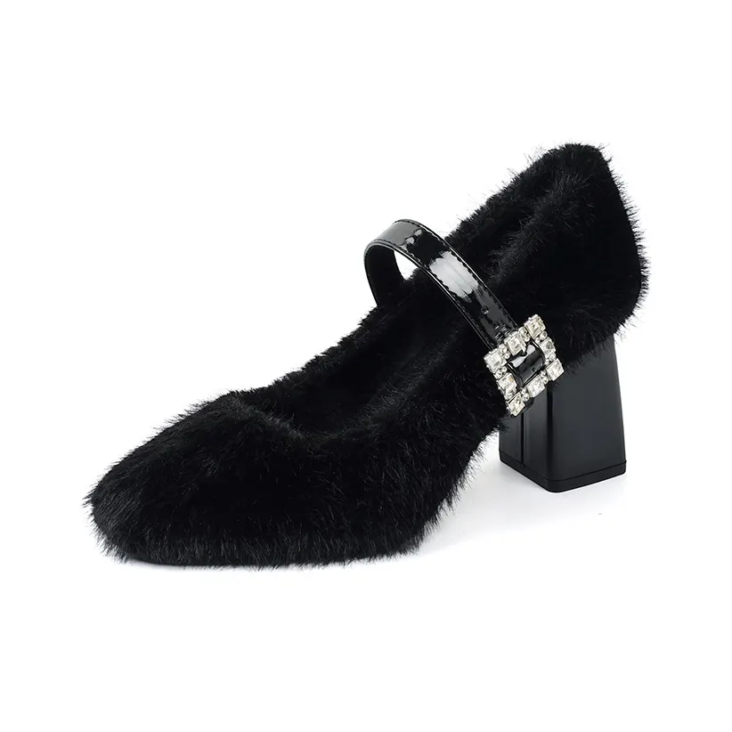 LANMOU Грубый каблук Мэри Джейн Женские туфли