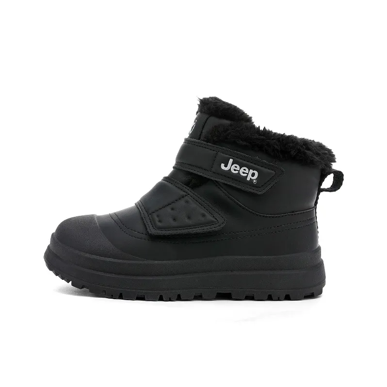 Jeep Slip-resistant Anti KICK Abrasion-resistant Waterproof Thermal High Top Детские зимние сапоги