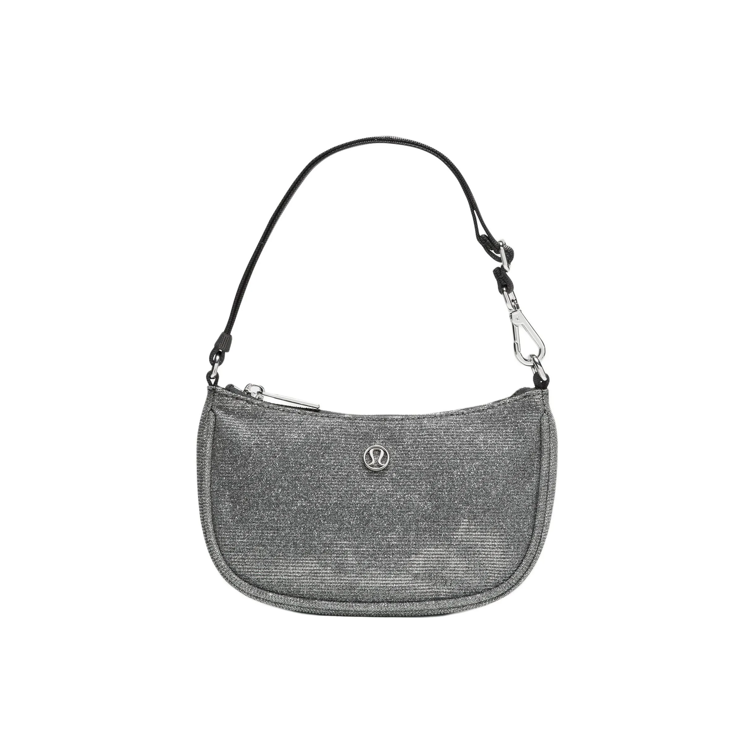 lululemon Регулируемый ремень для сумки сумка через плечо мини женский темный серебряный