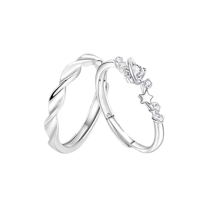 QUIET LOVE Искусственный топаз кольца унисекс