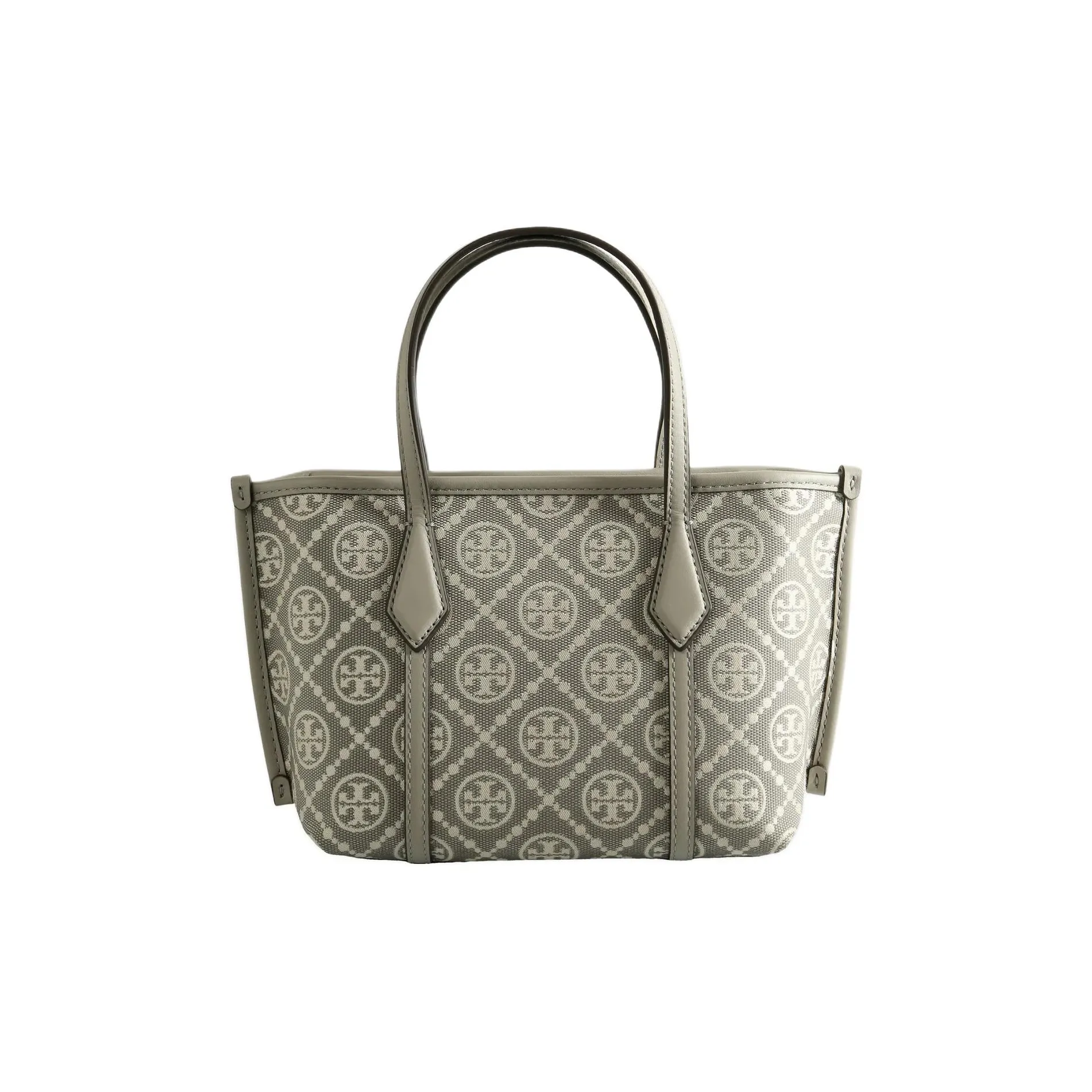 TORY BURCH T Monogram Телячья кожа Сумка Мини Женская Серый