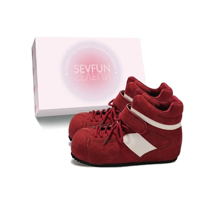 7 SEVFUN С флисовой подкладкой термический осенний и зимний винтажный круглый с кружевом вверх наклеенный ботильоны женские