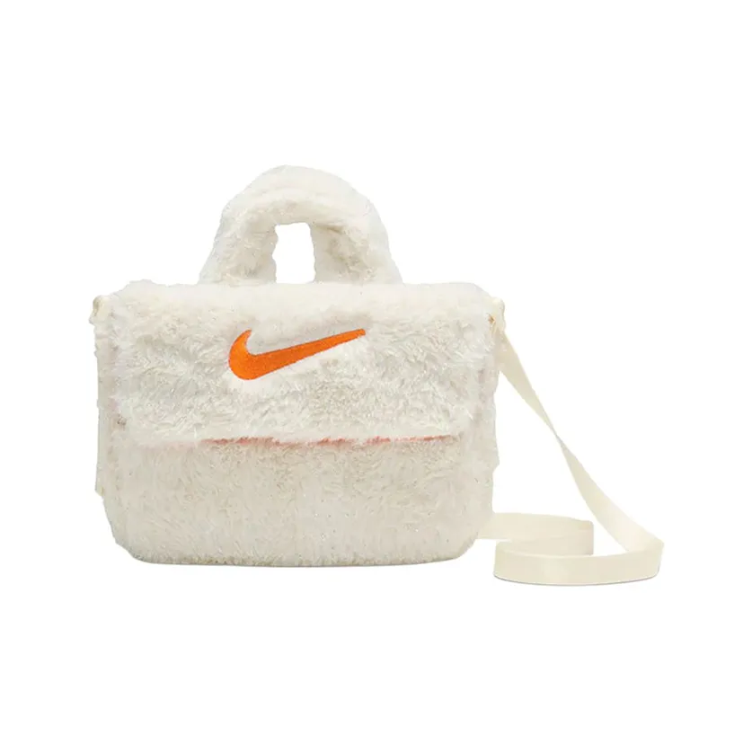 Nike Artificial Fur Crossbody Bag Regular White Найк Искусственный мех Сумка через плечо Стандартный Белый
