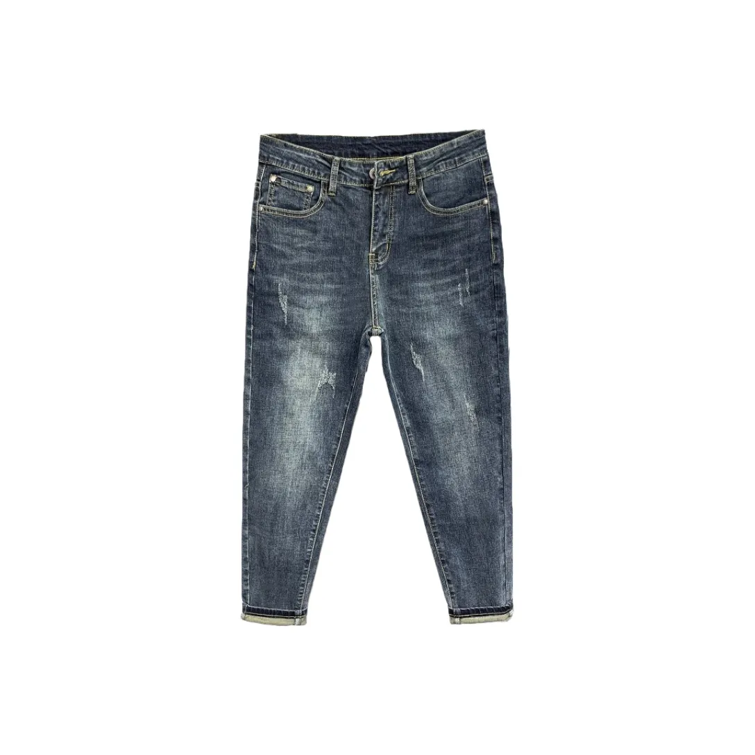 CAT'S PAW Синий Серый Унисекс Джинсы