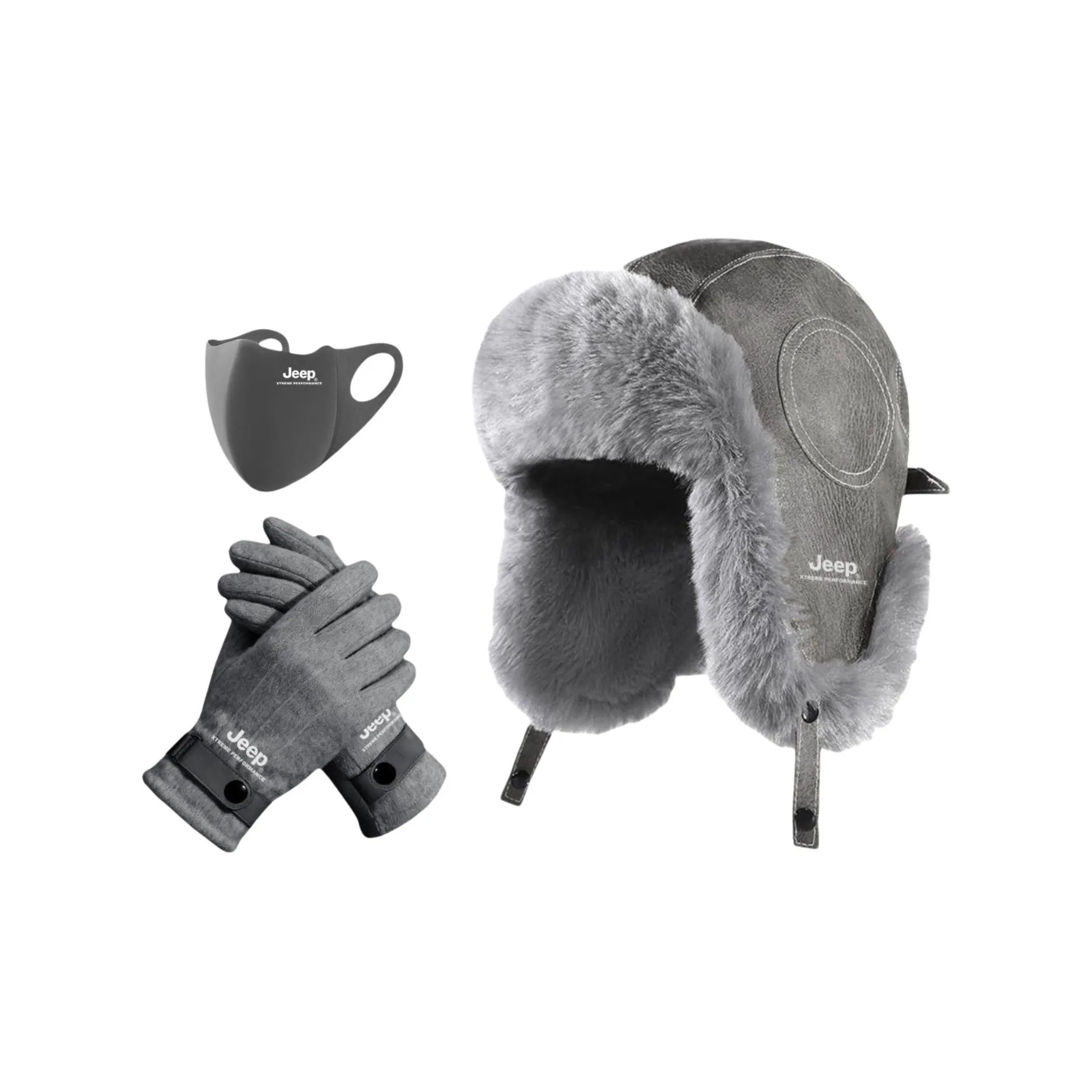 Jeep PU кожа шапки-ушанки унисекс