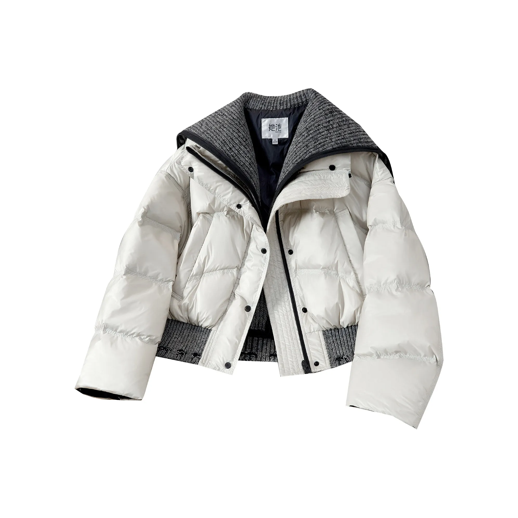 TOUCH Пуховик Женский Cyan Beige