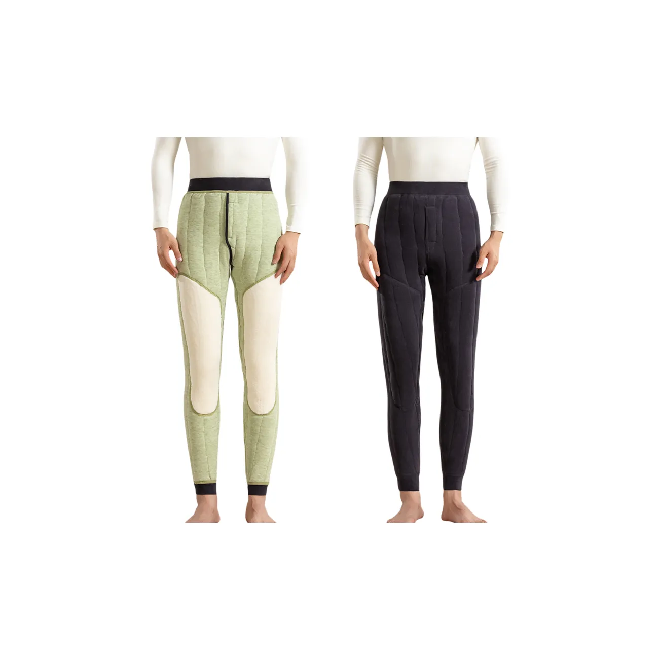 FAVMARTHA Черный Серый Мужские Термобрюки