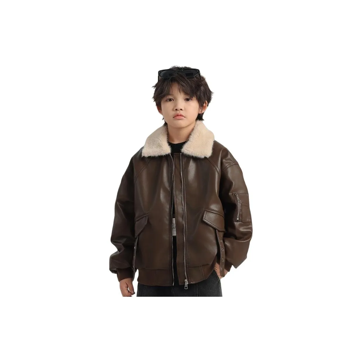 Meter Кожа Куртка Осенний Зимний Мода С Флисовой Подкладкой Термическая