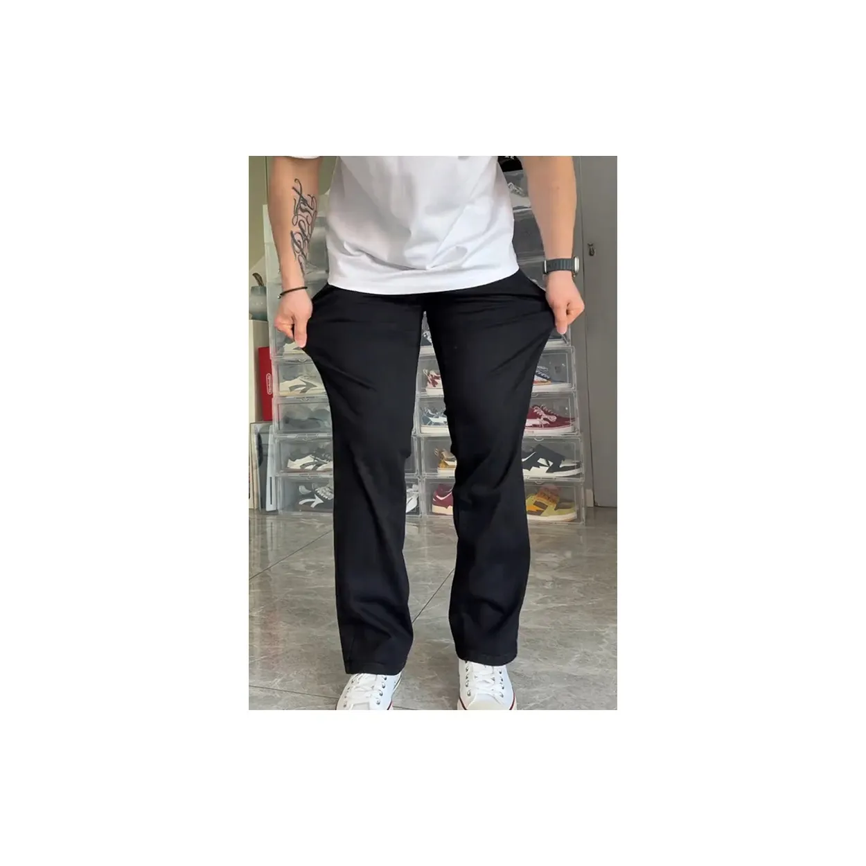 DEMAVIE Черные Унисекс Джинсы