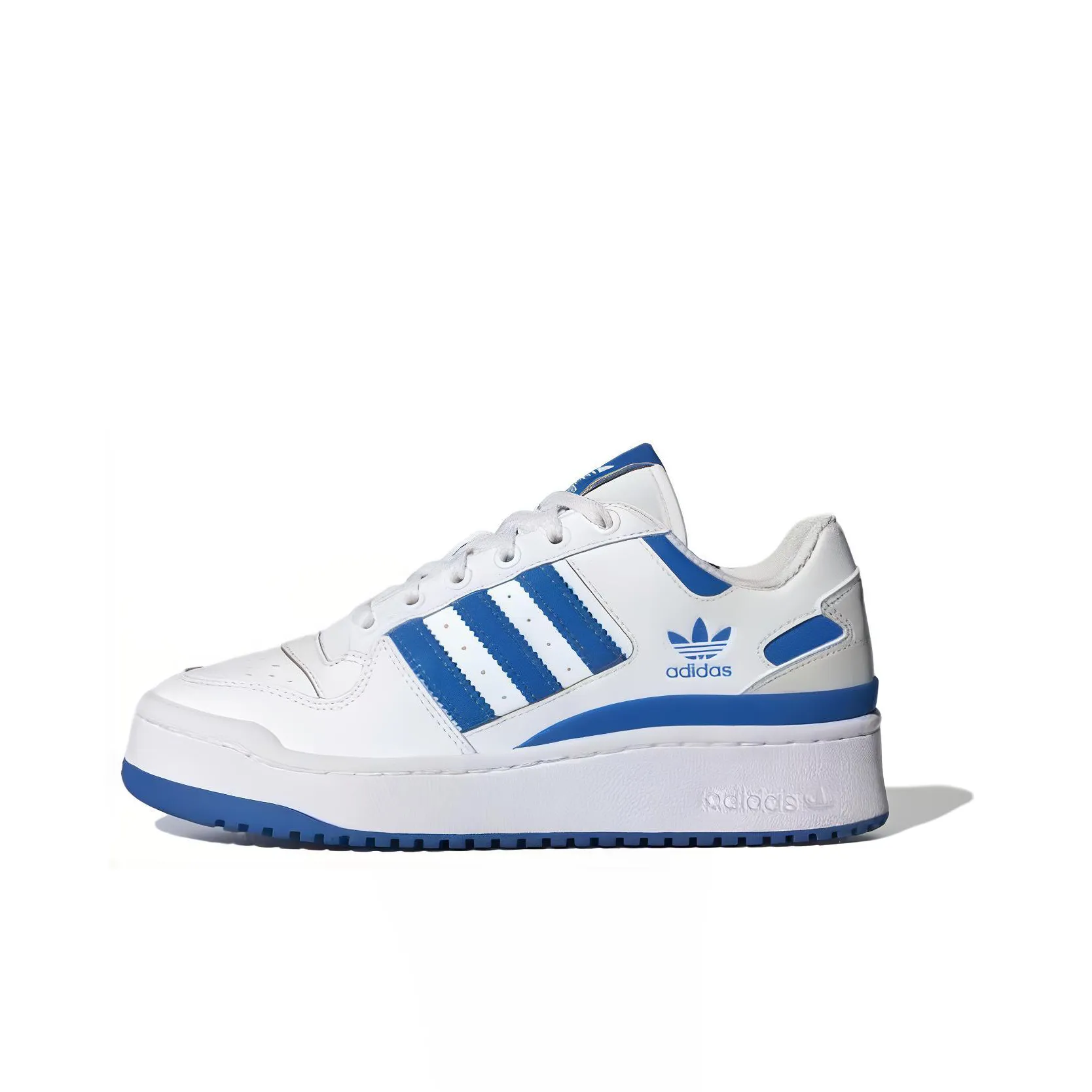 Adidas Originals FORUM BOLD STRIPES Смелый Полосы Низкие Кроссовки для скейтбординга Женские Белые Синие