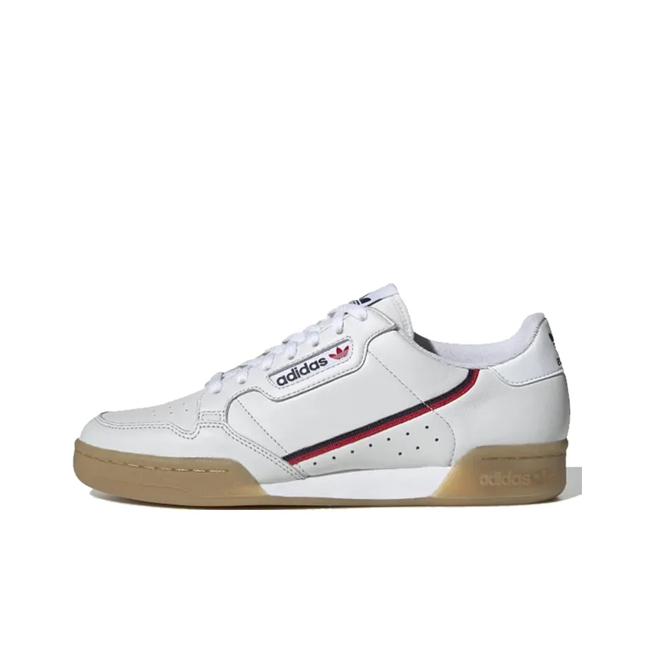 Adidas Originals Continental 80 Slip-Resistant Low Top Скейтборд Кроссовки Унисекс Красный Синий Линия