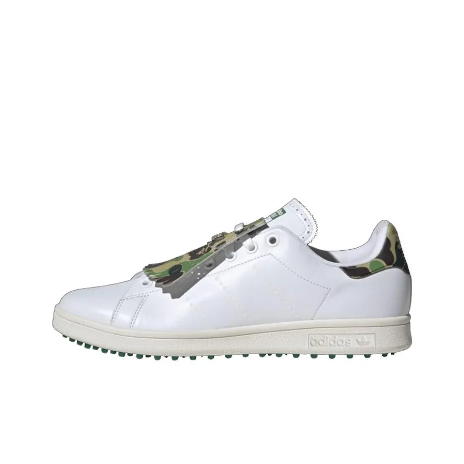 Adidas Originals x A BATHING APE Stan Smith г Slip-Resistant Low Top Скейтборд Кроссовки Унисекс Камуфляж Белый