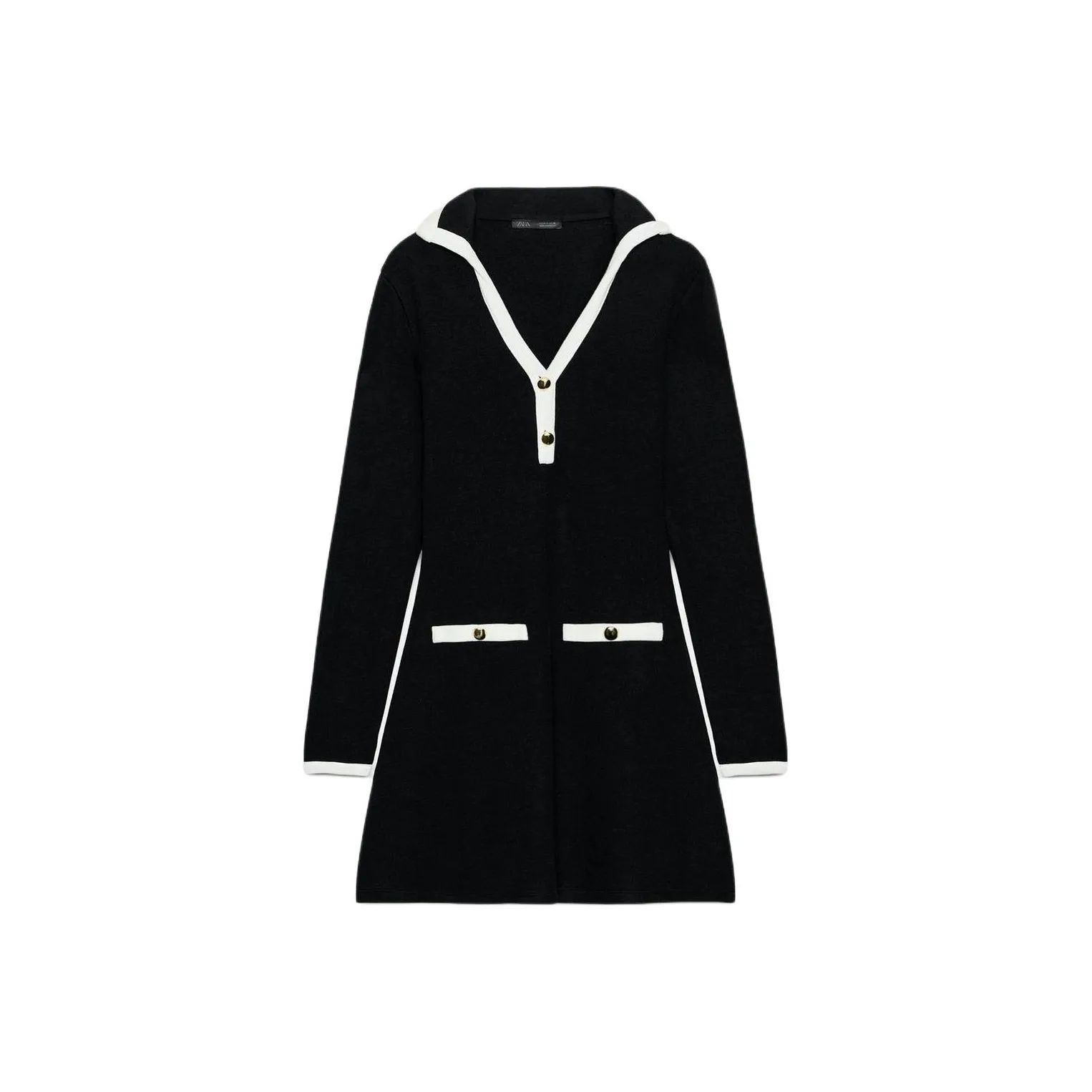 ZARA Collaboration Длинное платье с длинными рукавами женское