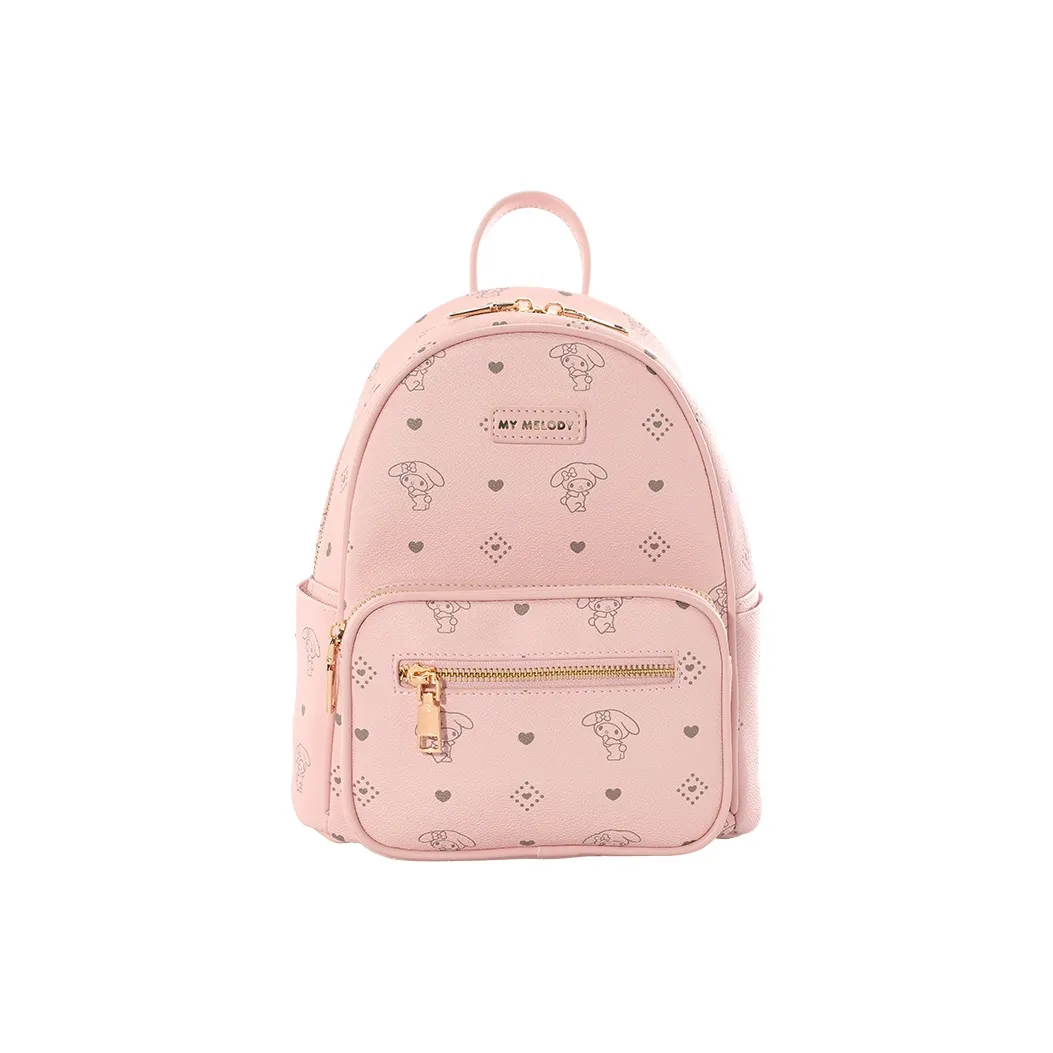 Sanrio Melodi Synthetic Leather Backpack Regular Women's Pink