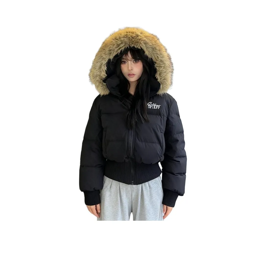 DYYPC Черный хлопковый пуховик Женские пуховики (пуховики)