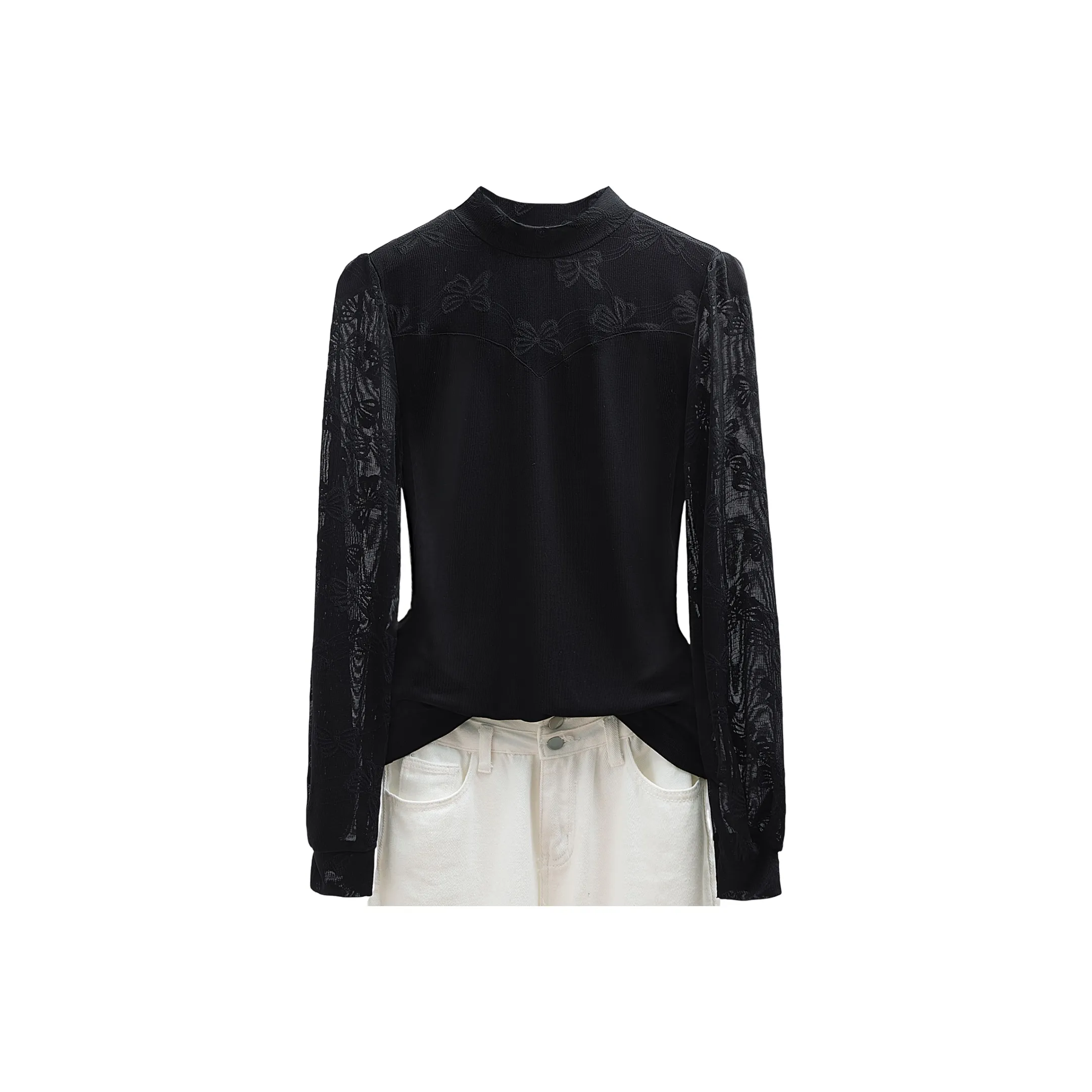 SIBAISHE Черные Женские T-рубашки