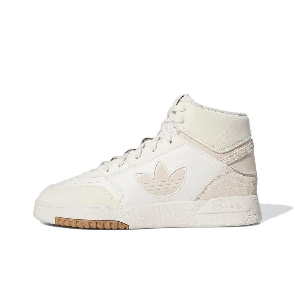 Adidas Originals Drop Step XL Износостойкий и Легкий MID Скейтборд Кроссовки Унисекс Белый Розовый