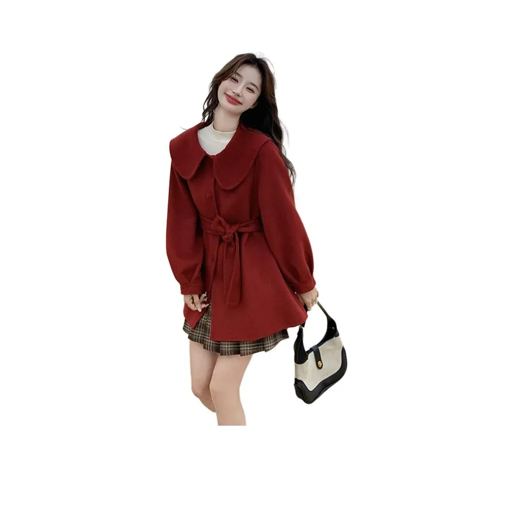 LAOYECHE Red Women's Coat LAOYECHE Красный Женский Пальто