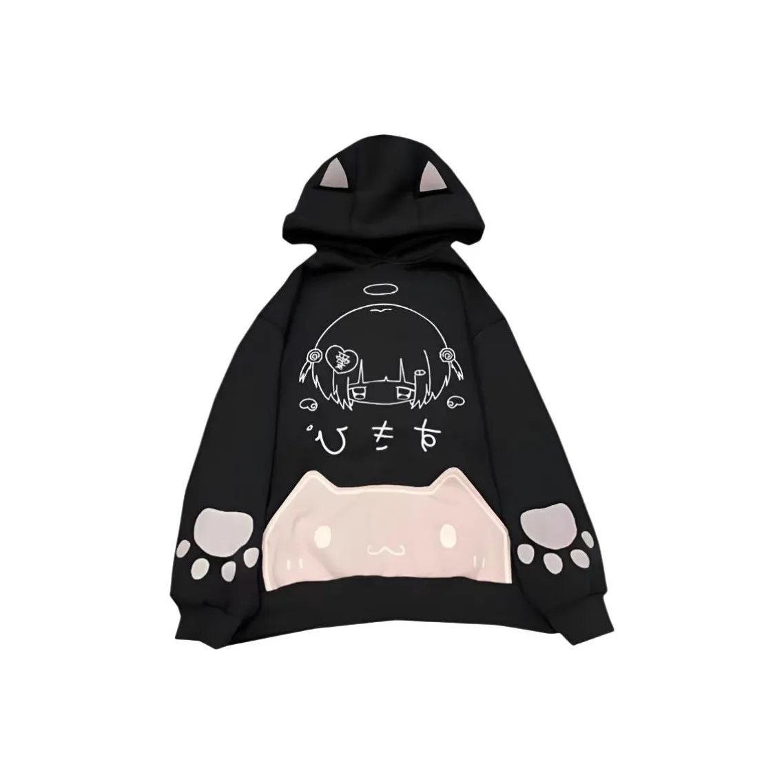 INCO VIBE Черный флис с подкладкой Стиль Женские Свитшоты