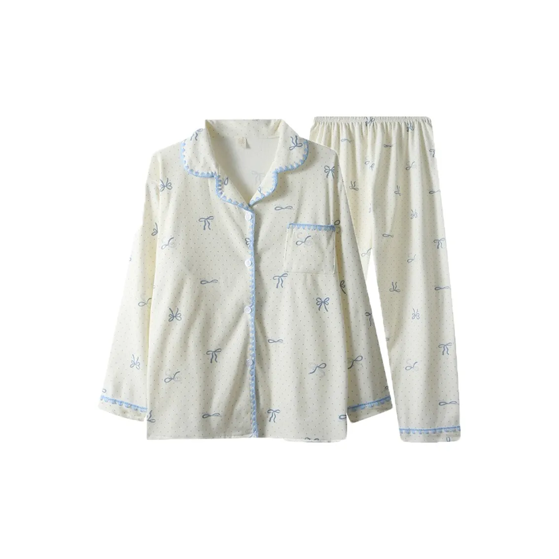 HANQIANNUO Осенне-зимняя пижама большой размер женский дралон