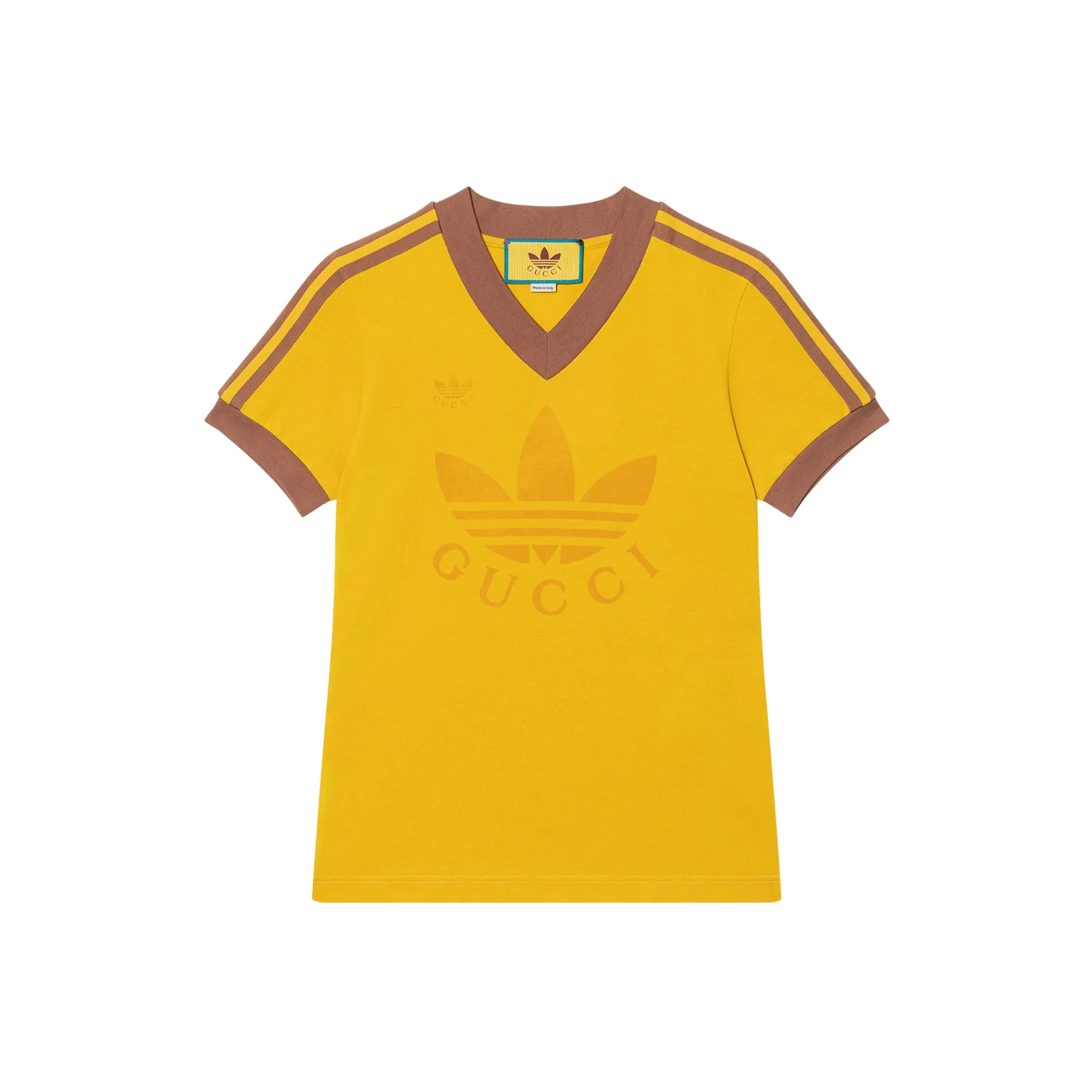 GUCCI X ADIDAS Originals T Рубашка Женская Желтая