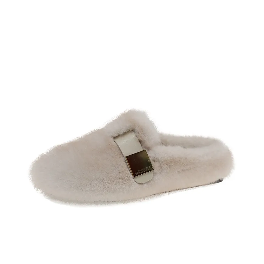 LUTAI Резиновая подошва Тихий Дом Пушистые тапочки Женские