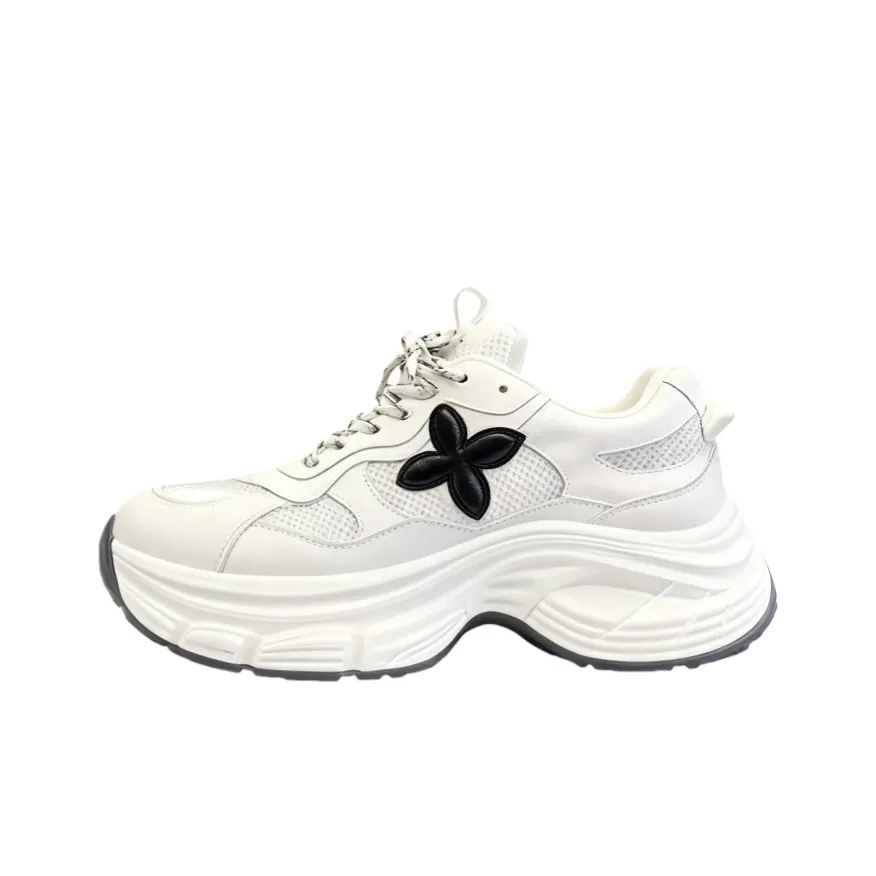 PARK DANCE Низкий топ массивные кроссовки женские экрю