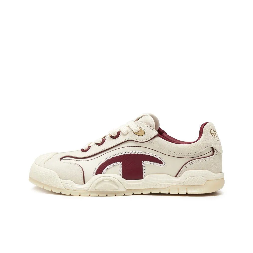 Champion Low Top Скейтборд Кроссовки Женские Linen Preppy Red