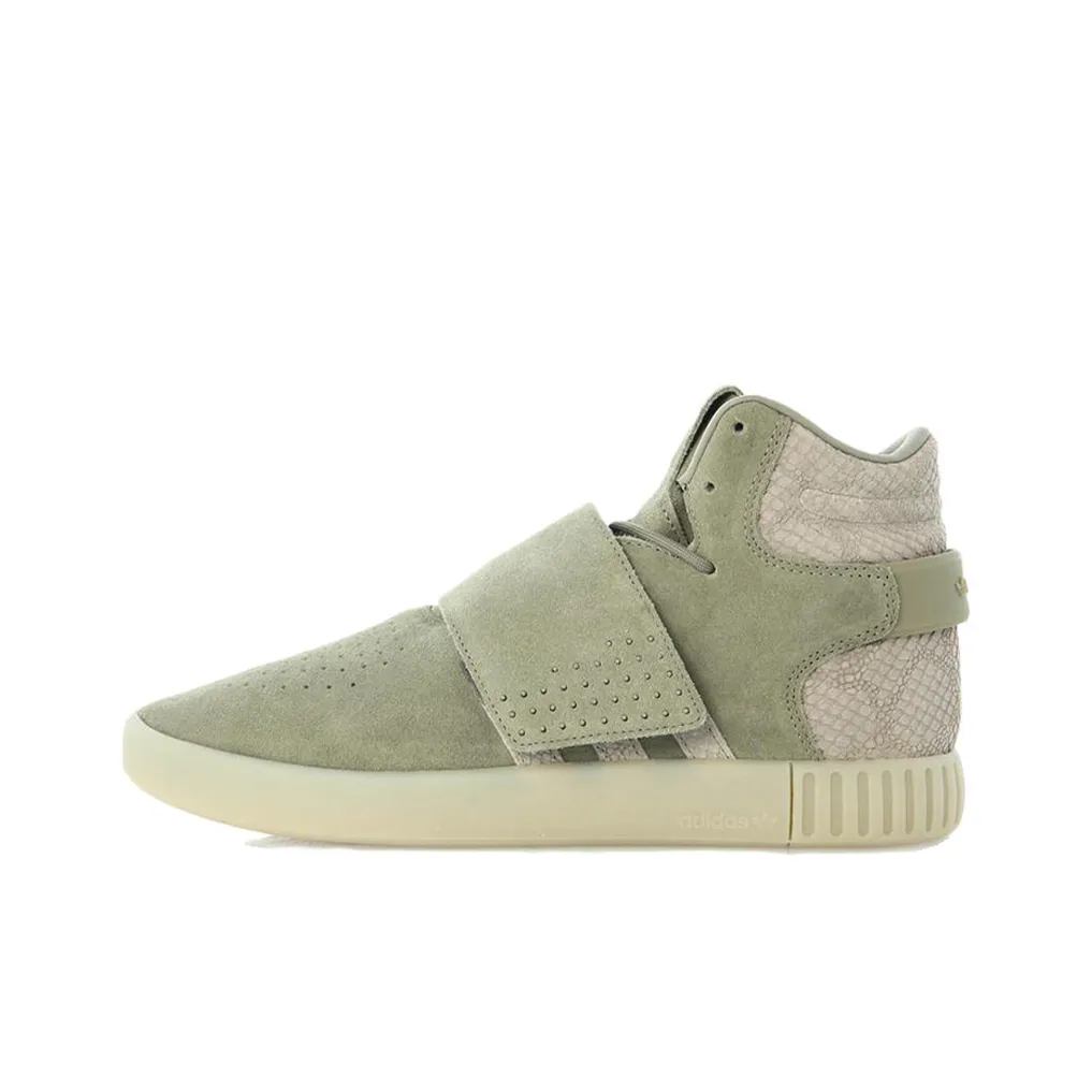 Adidas Originals Tubular Invader Амортизация Противоскользящий Устойчивый к истиранию Высокий Топ Повседневная обувь Мужская Зеленая