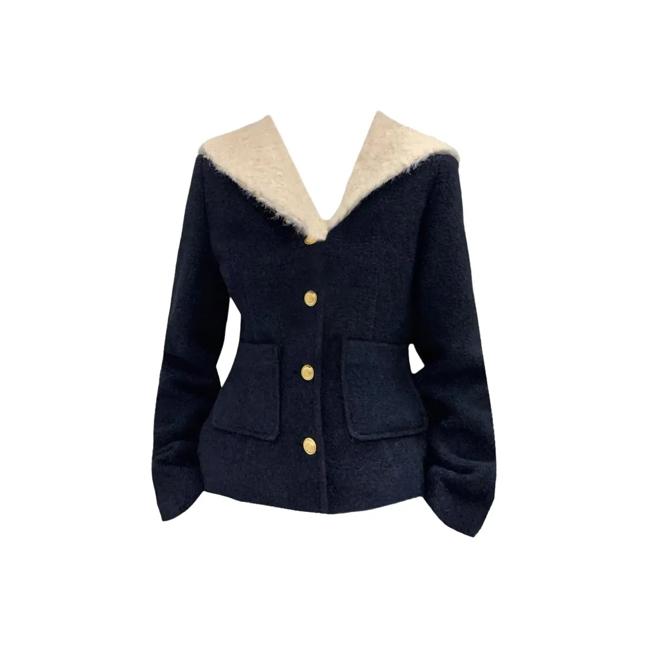 STGX Темно-синий синий и экрю женские бархатные куртки