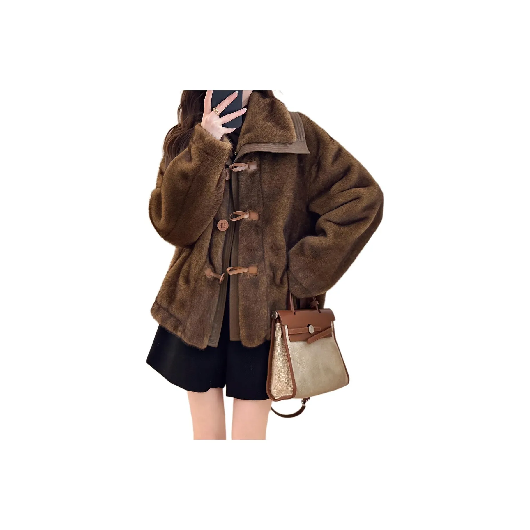 Tonlion Коричневый Женские Меховые изделия