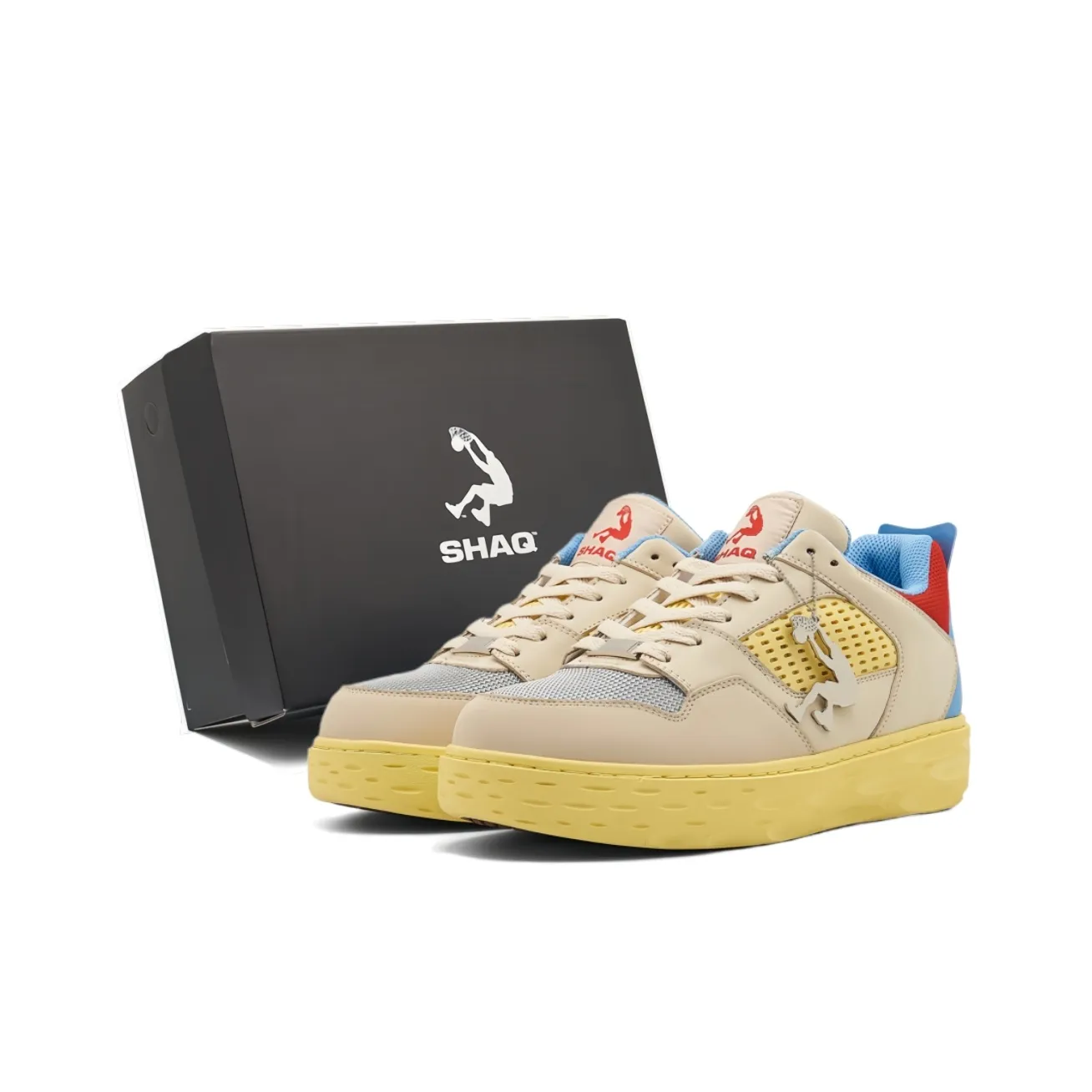 SHAQ Высота Увеличивающие Износостойкие Дышащие Противоскользящие Низкие Кроссовки для Скейтбординга Унисекс Красный Желтый Синий