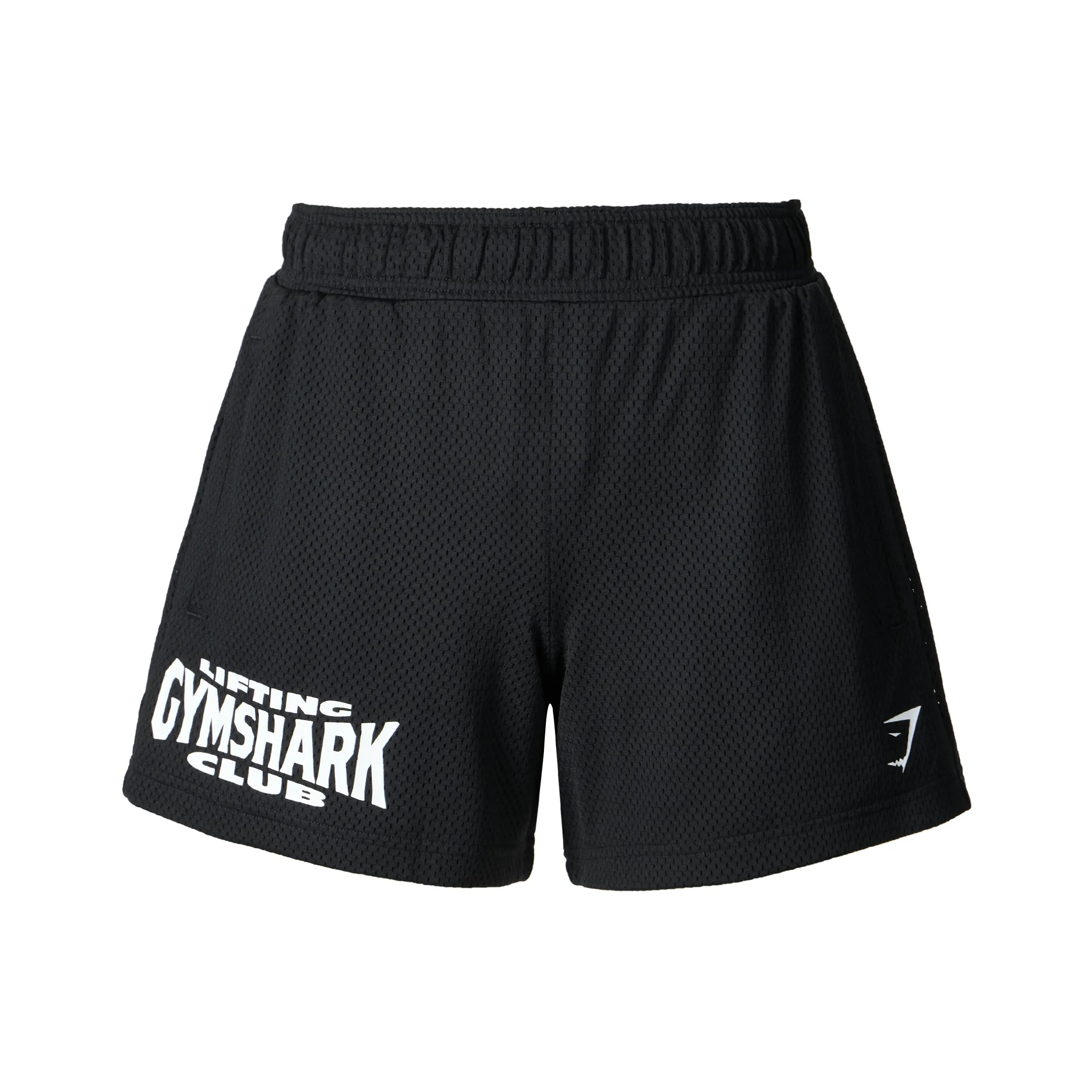 GYMSHARK Подъемный Клуб Сетка 5' Шорты Повседневные шорты Мужской Черный