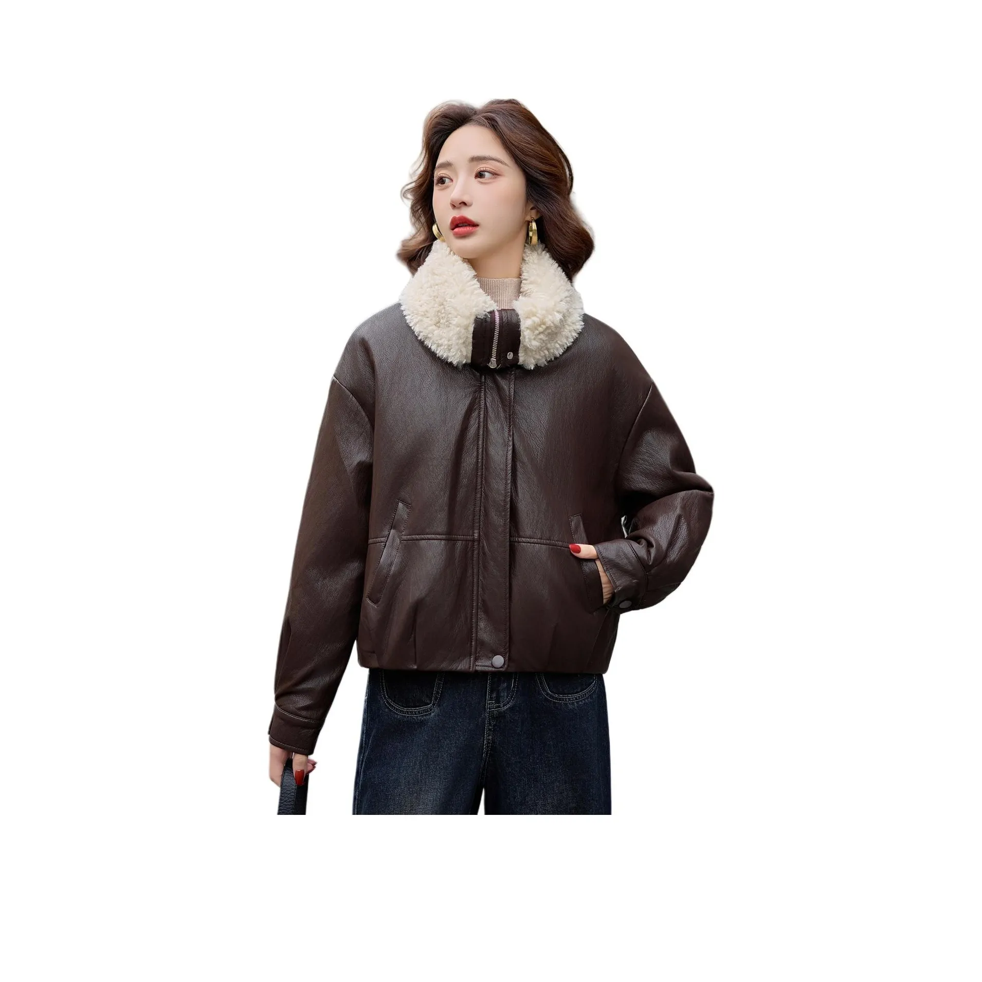 Куртка из кожи Kangaroo женская