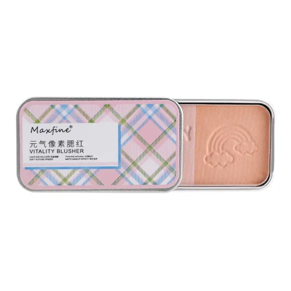 MAXFINE Свежий вид Пиксель Румяна Блестящий Финиш Уход за кожей Естественный Маскирующий Матовый