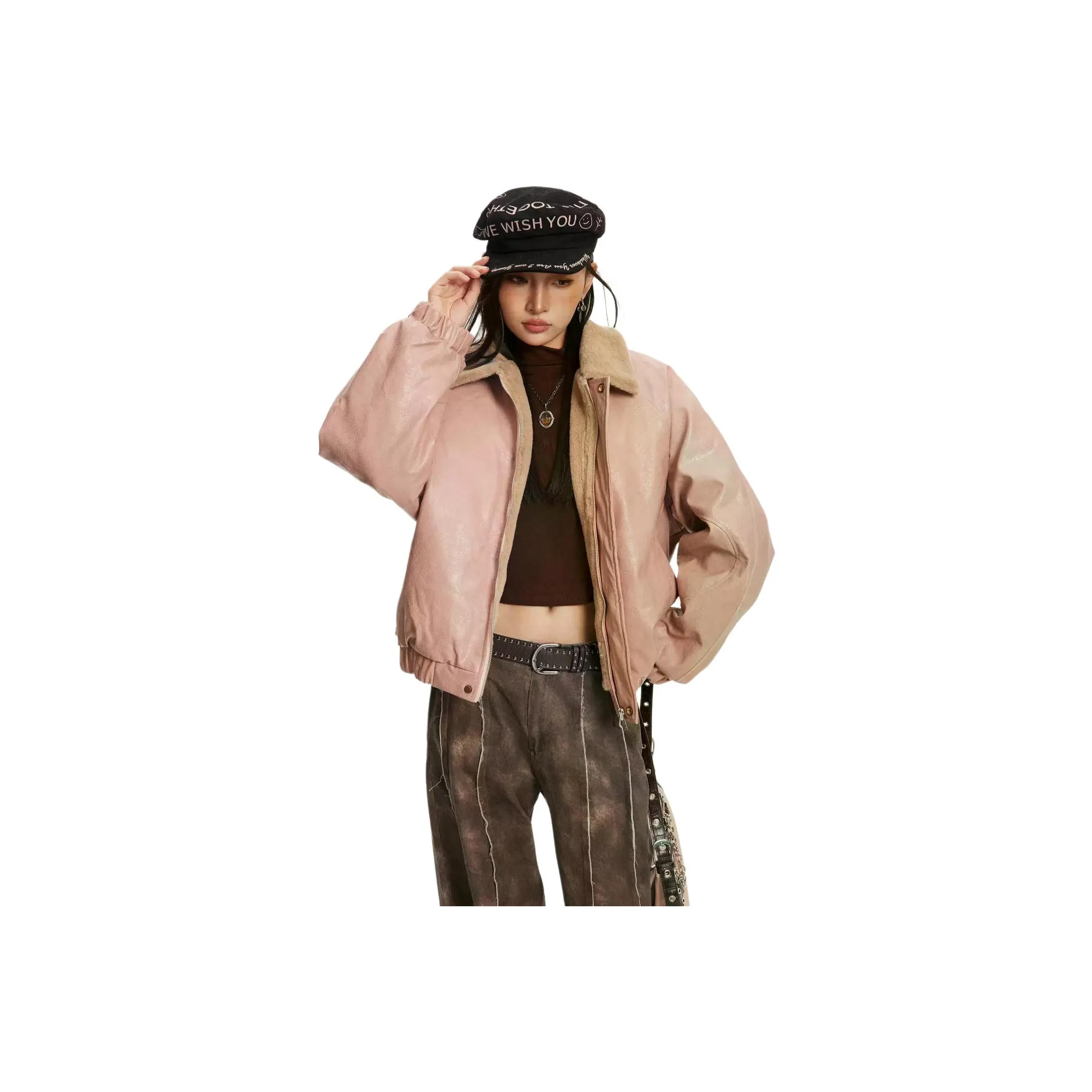 GUOZHEN Розовый Женский Куртки