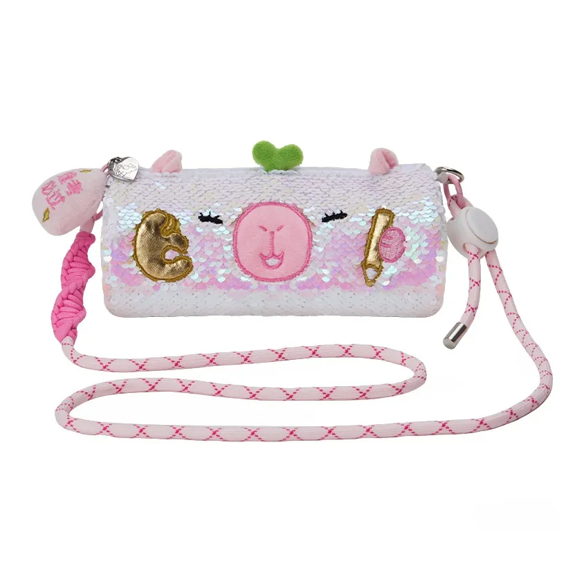 CozyWorld Блестки Сумка на плечо Стандартная Унисекс Розово-белый Градиент