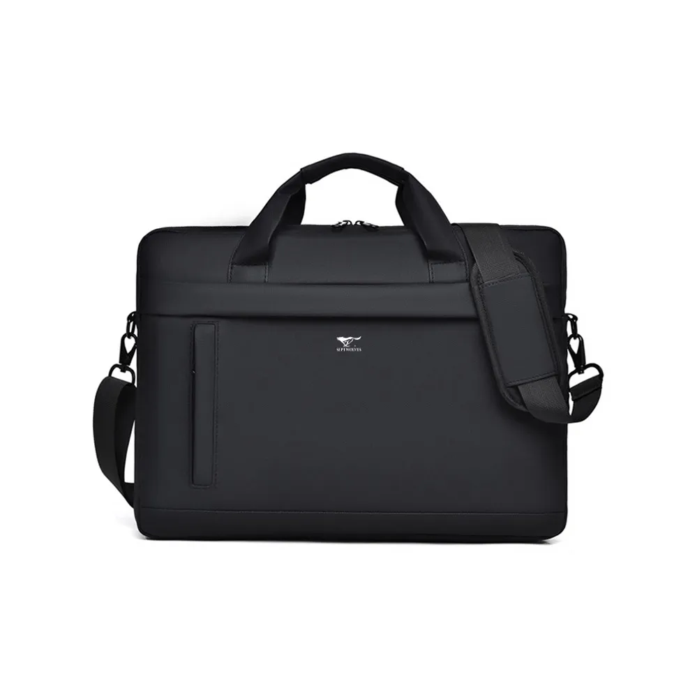 SEPTWOLVES Сумка для ноутбука из синтетической кожи стандартная мужская черная