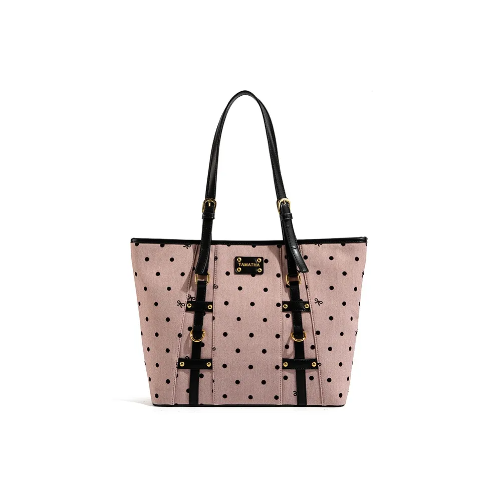 TAMATHA Полиуретан Синтетическая кожа Сумка через плечо Стандартная Женская Гороховый узор Розовый