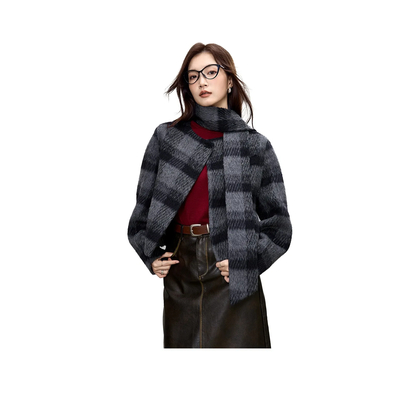 SMEN Темно-серый женский пальто