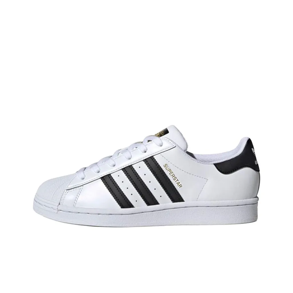 Adidas Originals SUPERSTAR LOW Топ Скейтборд Кроссовки Женские Черный Белый WFOUNDATION