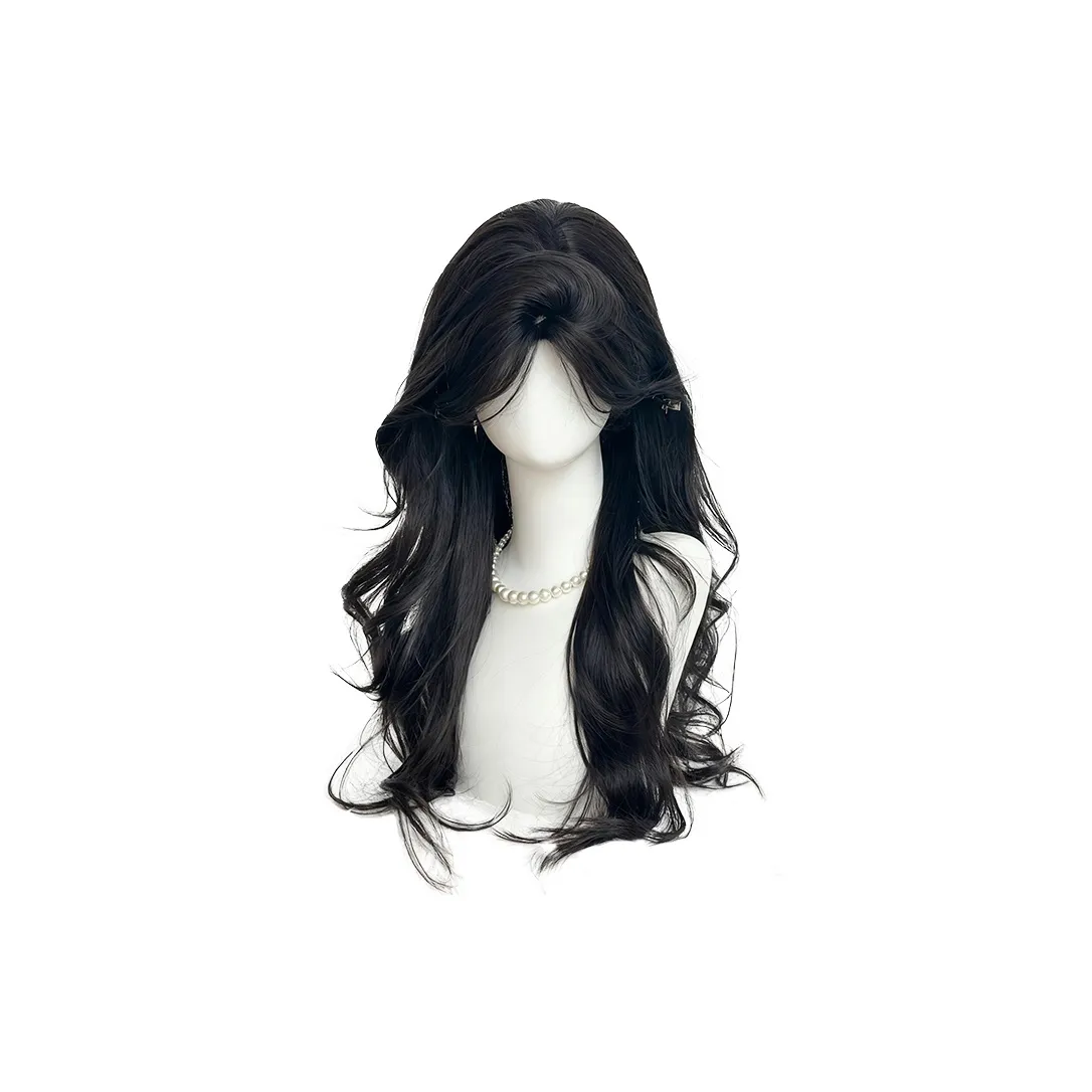 BEIQING Корейский стиль CENTER Разделённая Чёлка "восьмёрка" с BIG Волнами Женская Перука Высокая Температура Пряжа