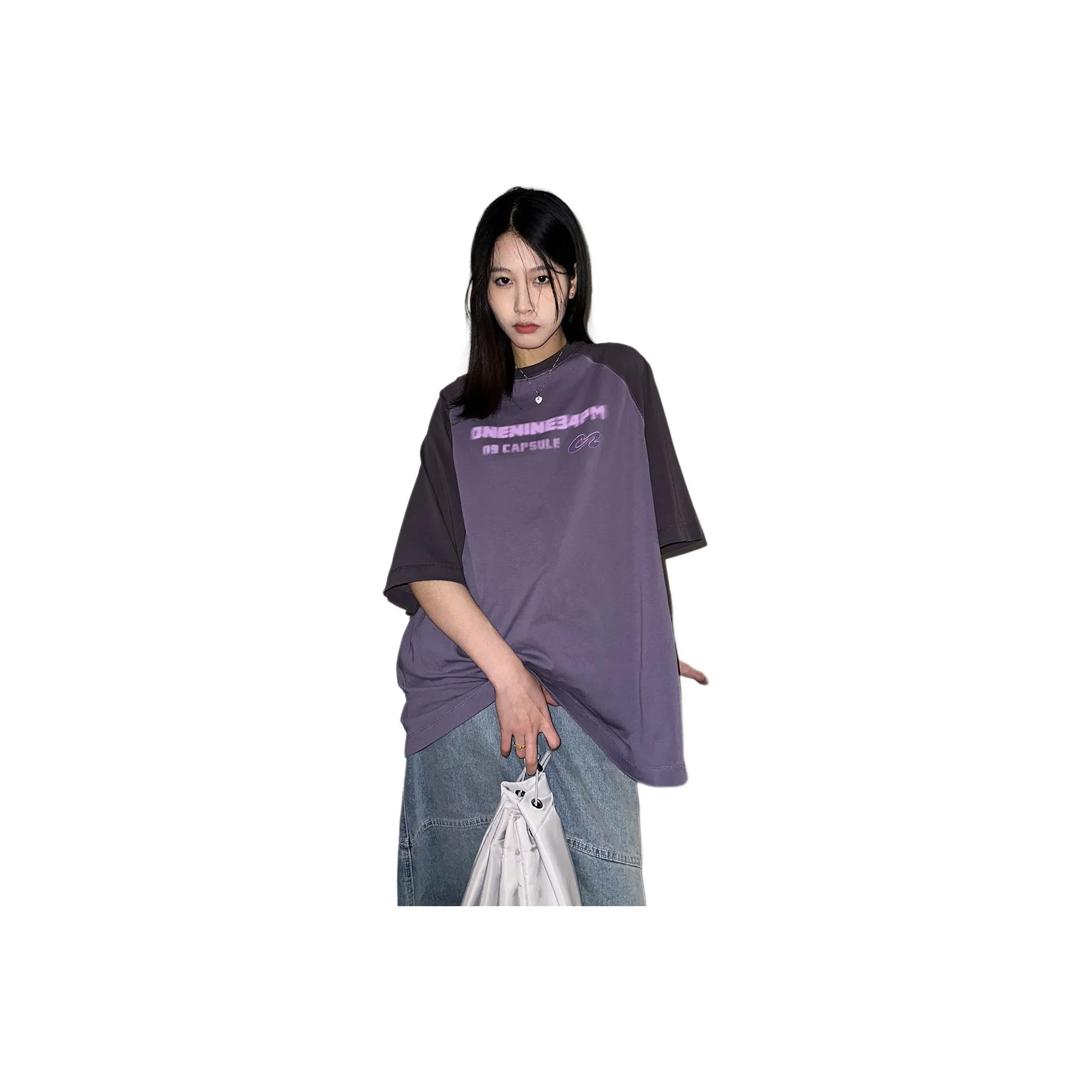 ONENINE34PM Ночная фиолетовая цветовая схема 230G унисекс T-рубашки