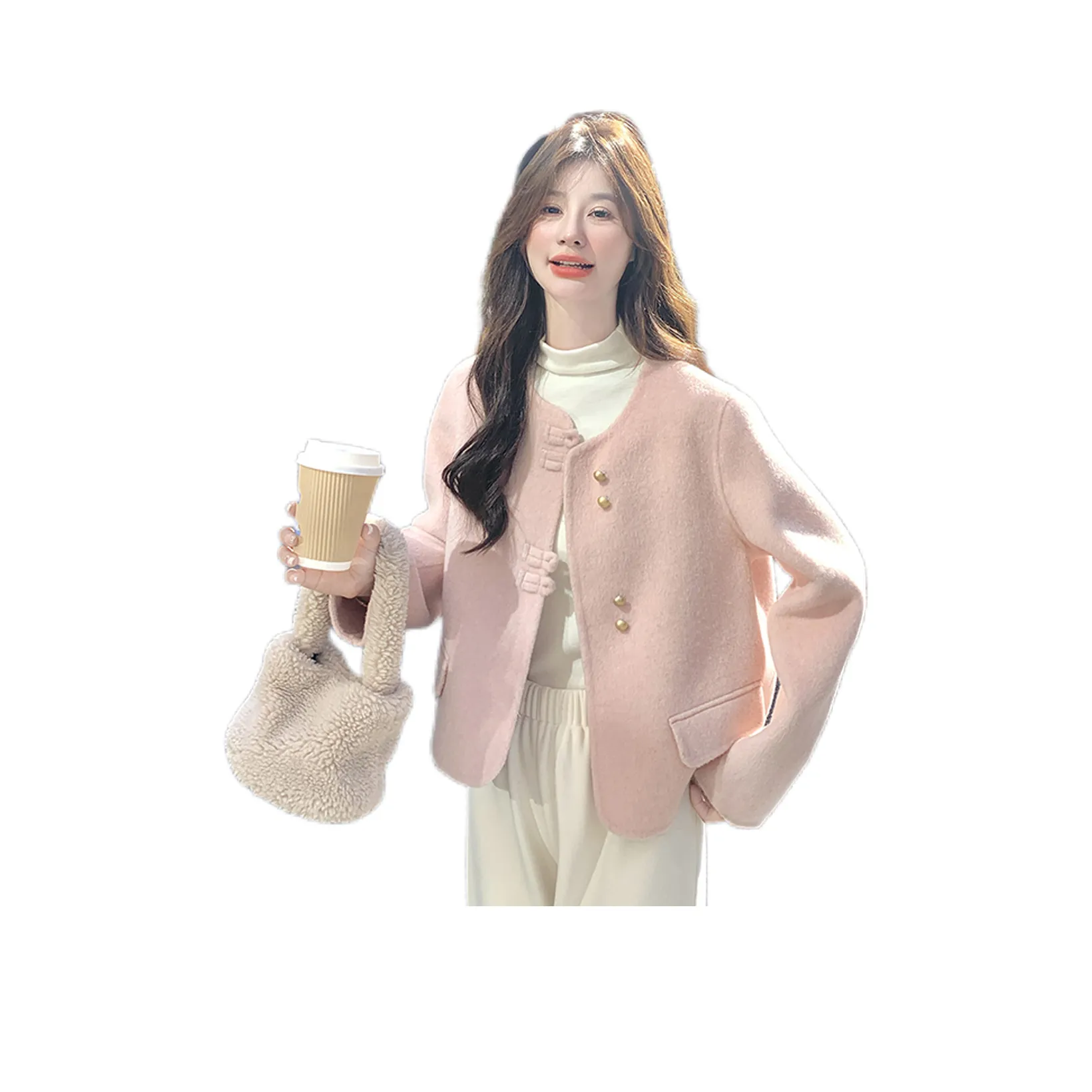 CHUNSHIMAN Розовое Женское Пальто