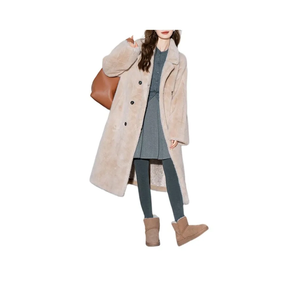 Tonlion Абрикос Женские Меховые изделия